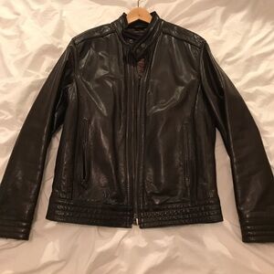Marc Andrew Marc Leather Jacket Dark Brown S